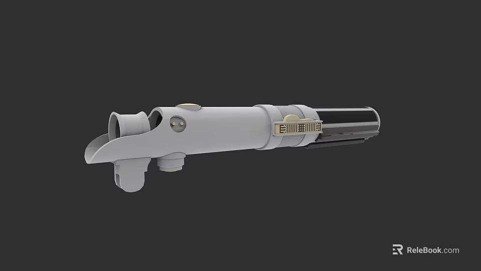 3D Rendered Mechanical Device Component With White Structure And Gray Details 3d model 