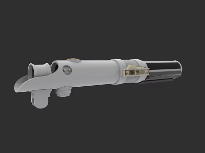 3D Rendered Mechanical Device Component With White Structure And Gray Details 3d model