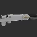 3D Rendered Mechanical Device Component With White Structure And Gray Details