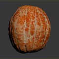 Juicy Peeled Orange With Vibrant Red And White Texture On Dark Background