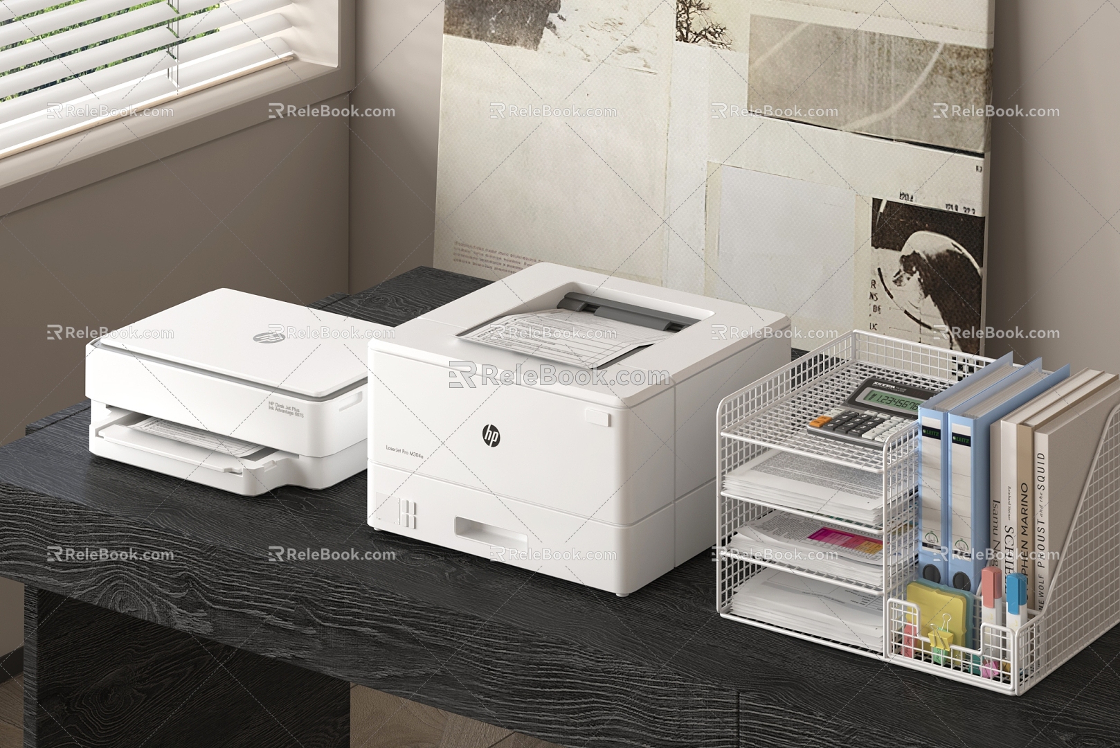 Printer Copy Shredder File Cabinet 3d model