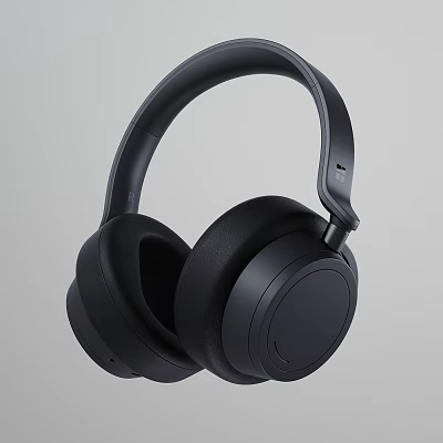 Black Over Ear Headphones With Sleek Modern Design And High Quality Audio Performance 3d model