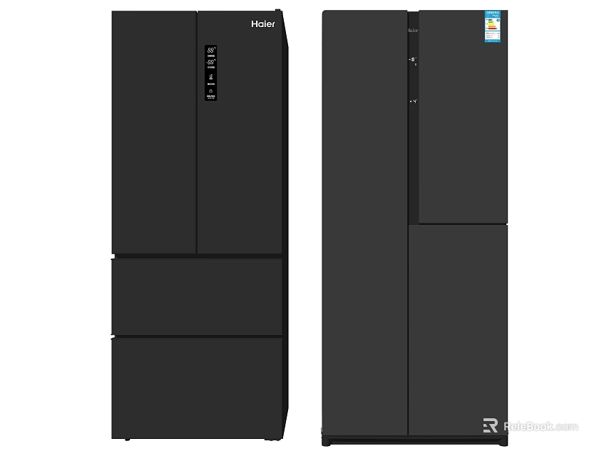Stylish Black Multi Door Refrigerators Key Kitchen Appliances For Modern Homes 3d model 