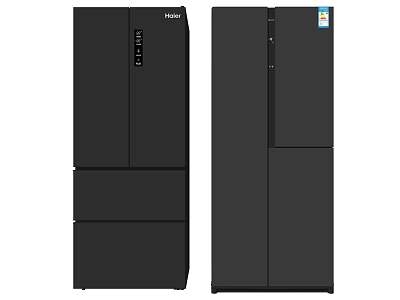 Stylish Black Multi Door Refrigerators Key Kitchen Appliances For Modern Homes 3d model