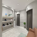 Modern Minimalist Clothing Store With Glass Facade And Interior Lighting Decor