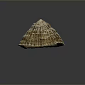 Natural Seashell With Ribbed Surface And Brown White Color Pattern