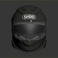 SHOEI Silver Gray Helmet With Protective Visor And Modern Safety Design