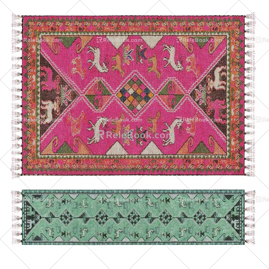 American Square Carpet 3d model