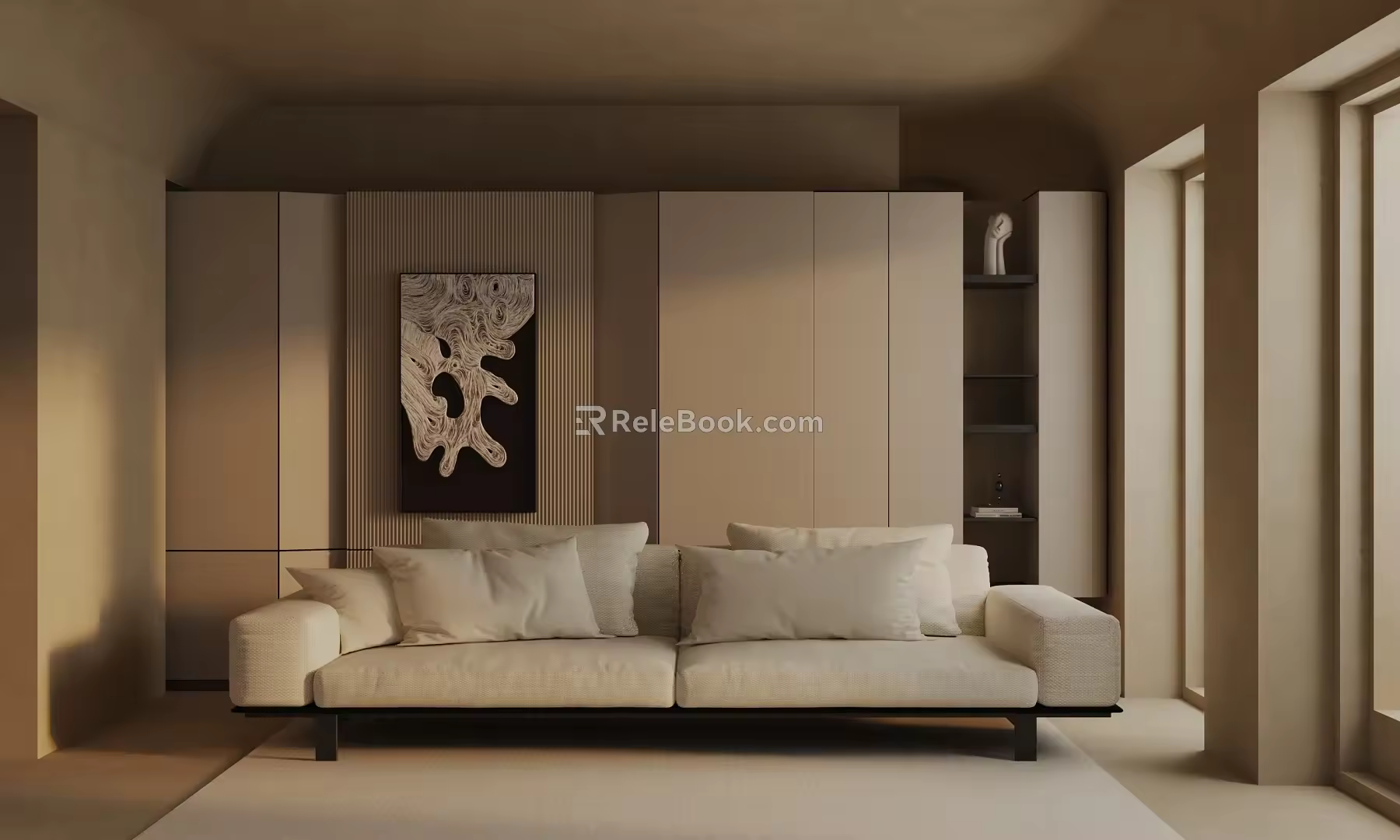 Three-seat sofa 3d model