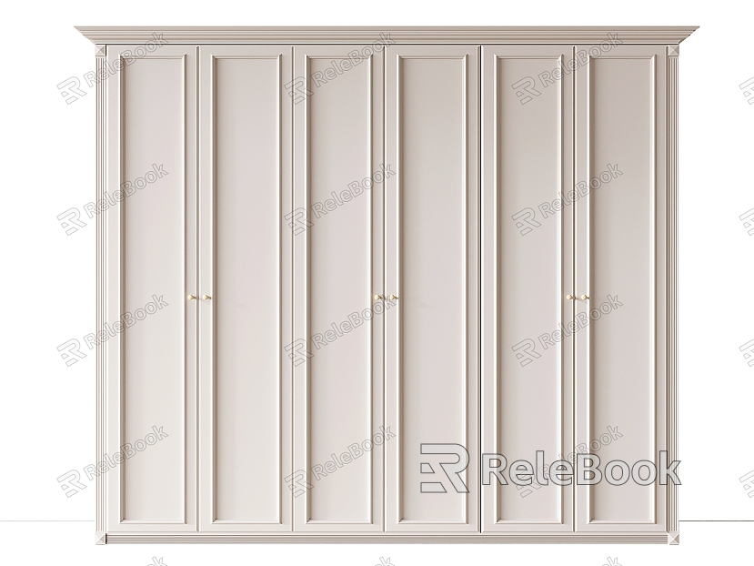 French wardrobe cream wardrobe multi-function wardrobe model