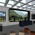 Modern Science and Technology Pavilion Telescope Exhibition Hall 3d model