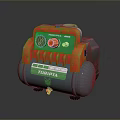 TORPEDA Red And Gray Air Compressor With Pressure Gauge And Control Knob For Household Use