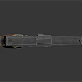 Modern Tactical Pistol with Brown Textured Grip and Black Metal Frame
