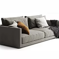 Modern Double Sofa Miloti Simple Sofa 3d model