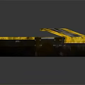 Two Black Boxes With Yellow Gray Textured Lids And Stylish Surface Patterns