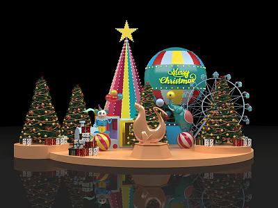 Modern Meichen Christmas Circus Meichen 3d model Modern Meichen Christmas Circus Meichen 3d model