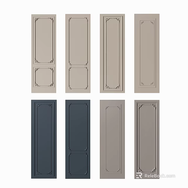Decorative Wall Paneling With Various Designs And Color Options For Interior 3d model 