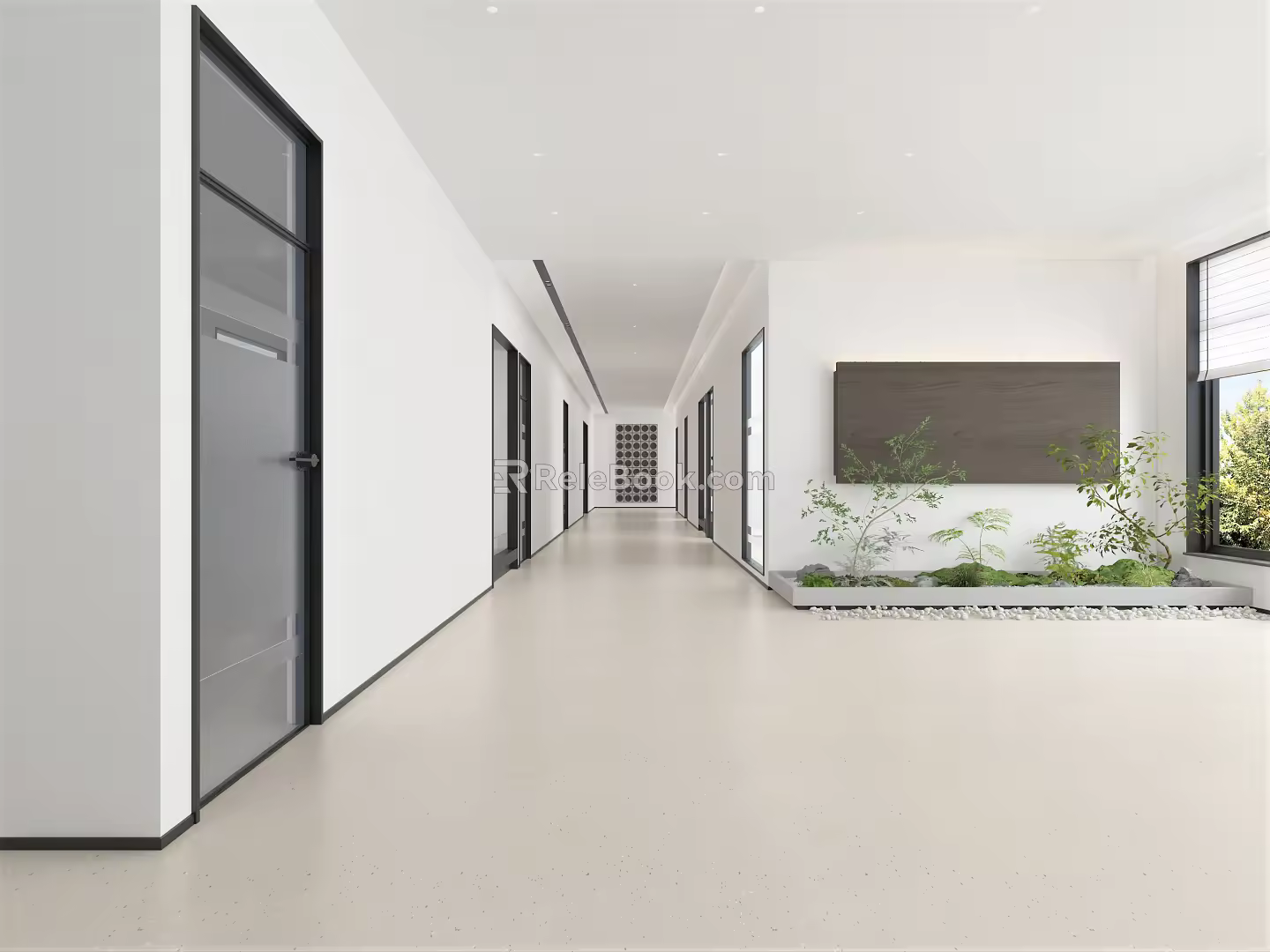 Modern Aisle Corridor 3d model