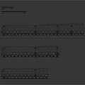 Dark Metallic Chain Jewelry Pieces With Hollow Hexagonal Patterns Various Lengths Arranged Horizontally