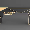 Interesting Shandong Event Gateway With Black Gold Geometric Design And Logo