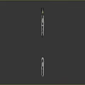 Handgun Weapon With Silver Finish And Black Grips On Reflective Surface