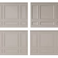 Off White Paneled Wall Various Decorative Designs For Interior Home Background 3d model