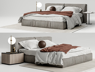 Double bed 3d model