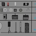 Ceiling sound wall-mounted sound floor sound amplifier small sound subwoofer 3d model