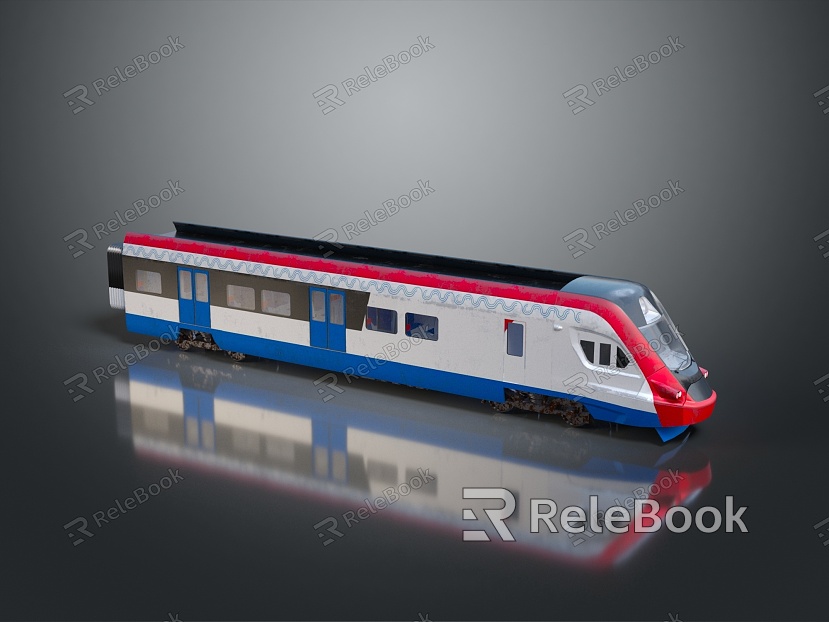 modern light rail train high-speed rail model