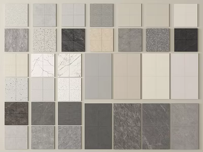 Assorted Floor Tiles In Different Colors Textures And Modern Styles 3d model