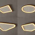Modern Minimalist Ceiling Lights With Various Geometric Shapes And LED Light Strips