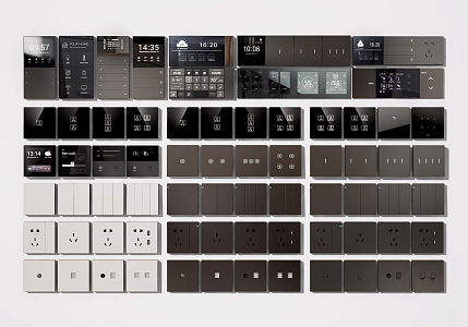 Modern Switch Smart Switch Socket Panel 3d model