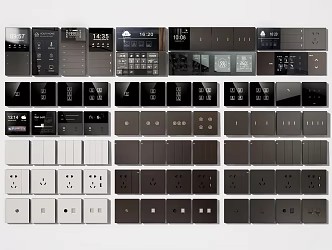 Modern Switch Smart Switch Socket Panel 3d model