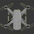 White Quadrotor Drone With Camera For Space Exploration And Cosmic Research