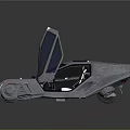 Futuristic Silver Car With Open Scissor Doors Sleek Aerodynamic Body And Modern Interior Details