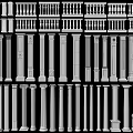 European Roman Column Square Column Stone Guardrail Round Column Decorative Column Gypsum Column Stone Railing 3d model
