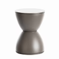 Modern Round Stools With Upholstered Seat And Metallic Base Design