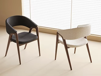 Modern Single Chair Dining Chair Book Chair Tea Chair 3d model