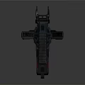 Futuristic Sci Fi Weapon With Metallic Structure And Advanced Tactical Design