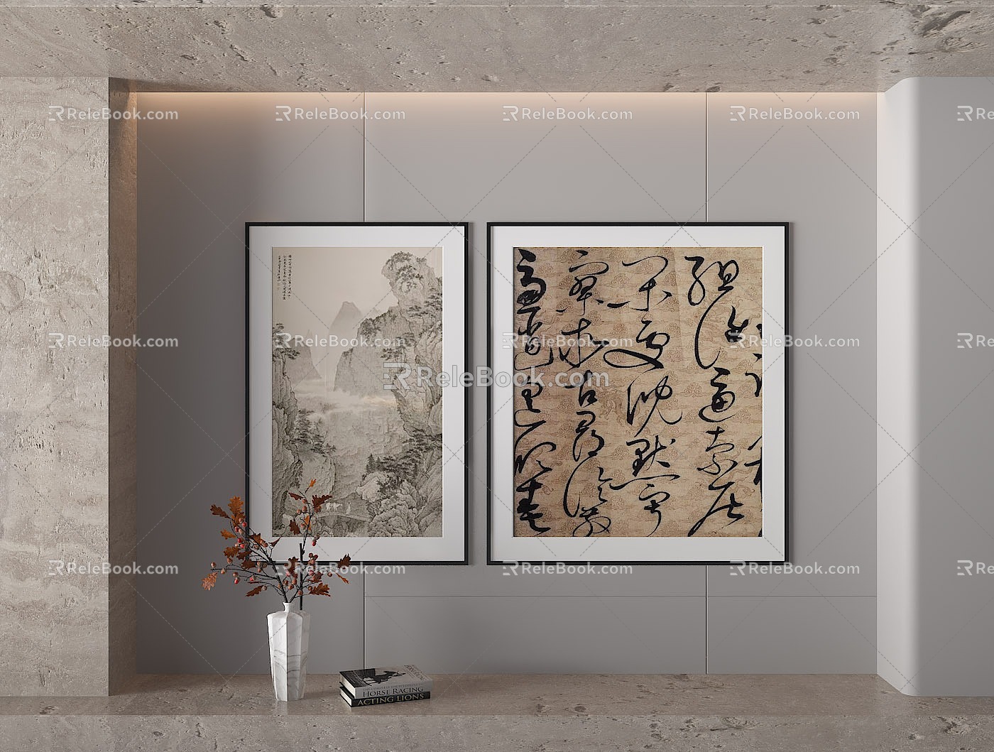 New Chinese Decorative Painting 3d model