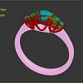 Elegant Silver Jewelry Ring With Blue Gemstones And Central Stone Design