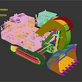 Yellow Heavy Duty Crawler Excavator with Mechanical Arm Large Bucket and Tracks