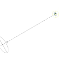 Outdoor Light Standing On Grass With Bright Illumination Near White Wall