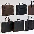 Genuine Leather Briefcases And Handbags In Various Colors And Styles