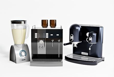 Modern coffee machine Soymilk machine Wall-breaking machine Semi-automatic coffee machine 3d model