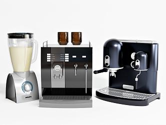 Modern coffee machine Soymilk machine Wall-breaking machine Semi-automatic coffee machine 3d model