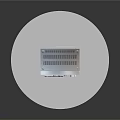 Stacked Electronic Audio Equipment With Knobs Buttons On White Round Platform