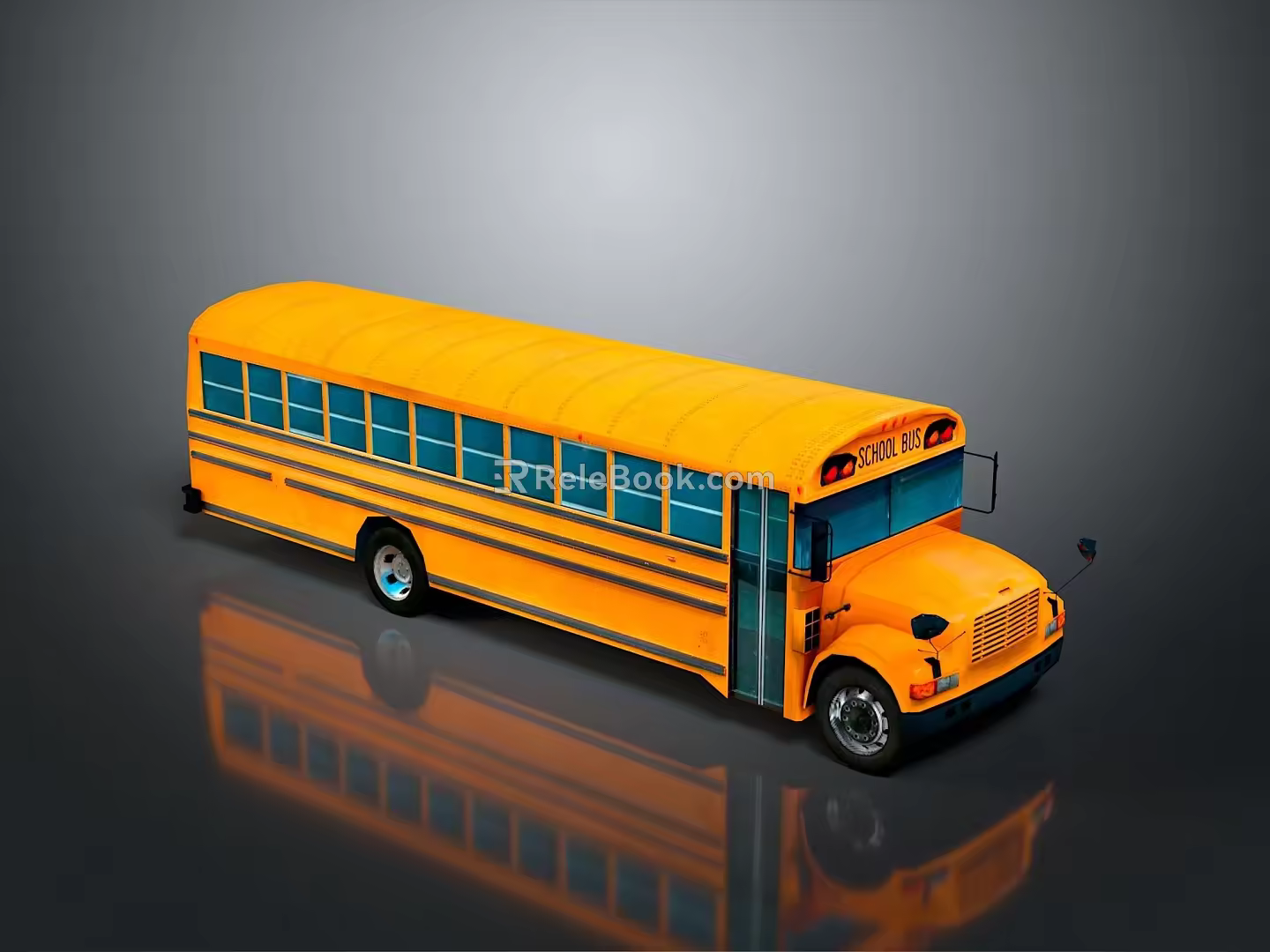 Bus School Bus Van Box Bus Tourist Bus Coach 3d model