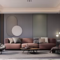 Modern sofa coffee table combination 3d model