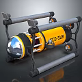 Yellow Ocean Sub Underwater Vehicle With Spherical Cabin And Metal Frame